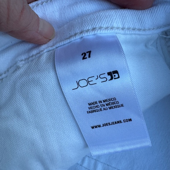 JOE'S JEANS NEW $188 White Mid-Rise Skinny Crop Jean Cut Hem Size 27 - Picture 5 of 6